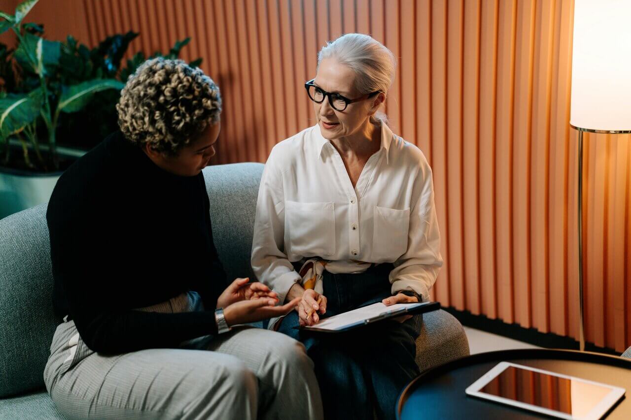 Women discussing skills based hiring